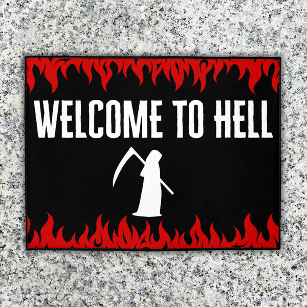 Welcome To Hell Doormat | DARKOTHICA® Gothic home decor, gifts