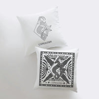 Pillow, bedding, Carro Brands Product, RETAILONLY, gothic home decor, gothic decor, goth decor, Capricorn | Zodiac Throw Pillow, darkothica