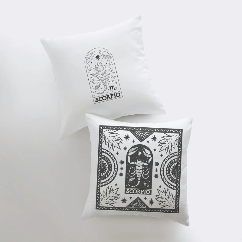 Pillow, bedding, Carro Brands Product, RETAILONLY, gothic home decor, gothic decor, goth decor, Scorpio | Zodiac Throw Pillow, darkothica