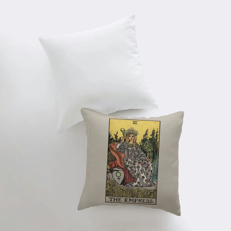 Pillow, bedding, Carro Brands Product, RETAILONLY, gothic home decor, gothic decor, goth decor, Tarot Card | The Empress Throw Pillow, darkothica
