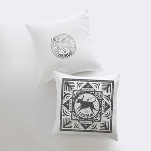 Pillow, bedding, Carro Brands Product, RETAILONLY, gothic home decor, gothic decor, goth decor, Taurus | Zodiac Throw Pillow, darkothica
