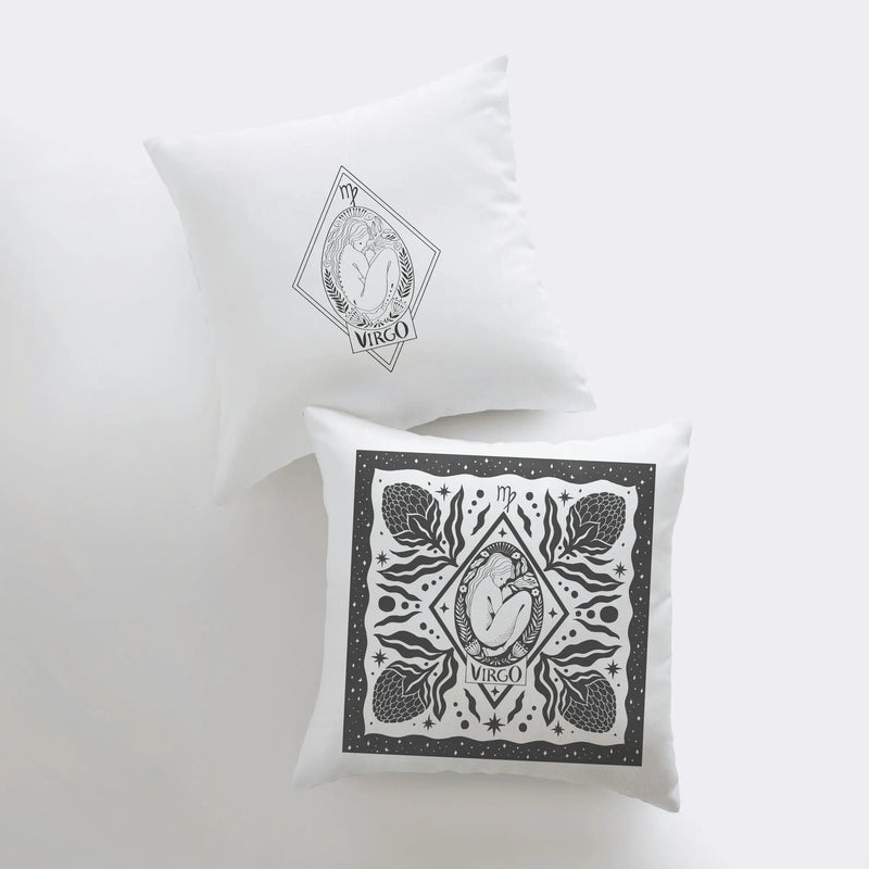 Pillow, bedding, Carro Brands Product, RETAILONLY, gothic home decor, gothic decor, goth decor, Virgo | Zodiac Throw Pillow, darkothica