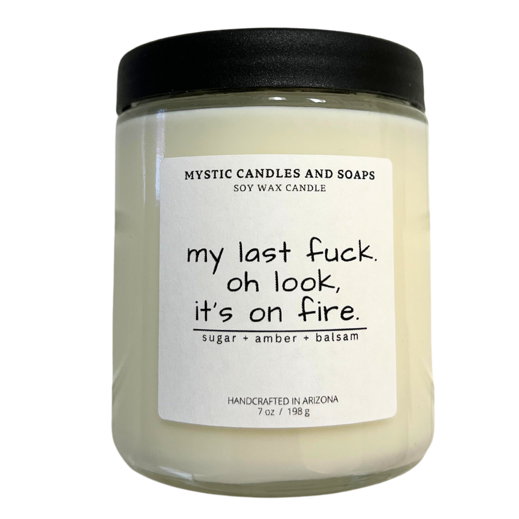 CANDLES, Candle, Carro Brands Product, RETAILONLY, gothic home decor, gothic decor, goth decor, Oh Look My Last F*ck - Soy Wax Candle, darkothica