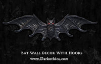 Wall Art & Decor, Bats, Halloween, RETAILONLY, gothic home decor, gothic decor, goth decor, Bat Wall Decor With Hooks, darkothica
