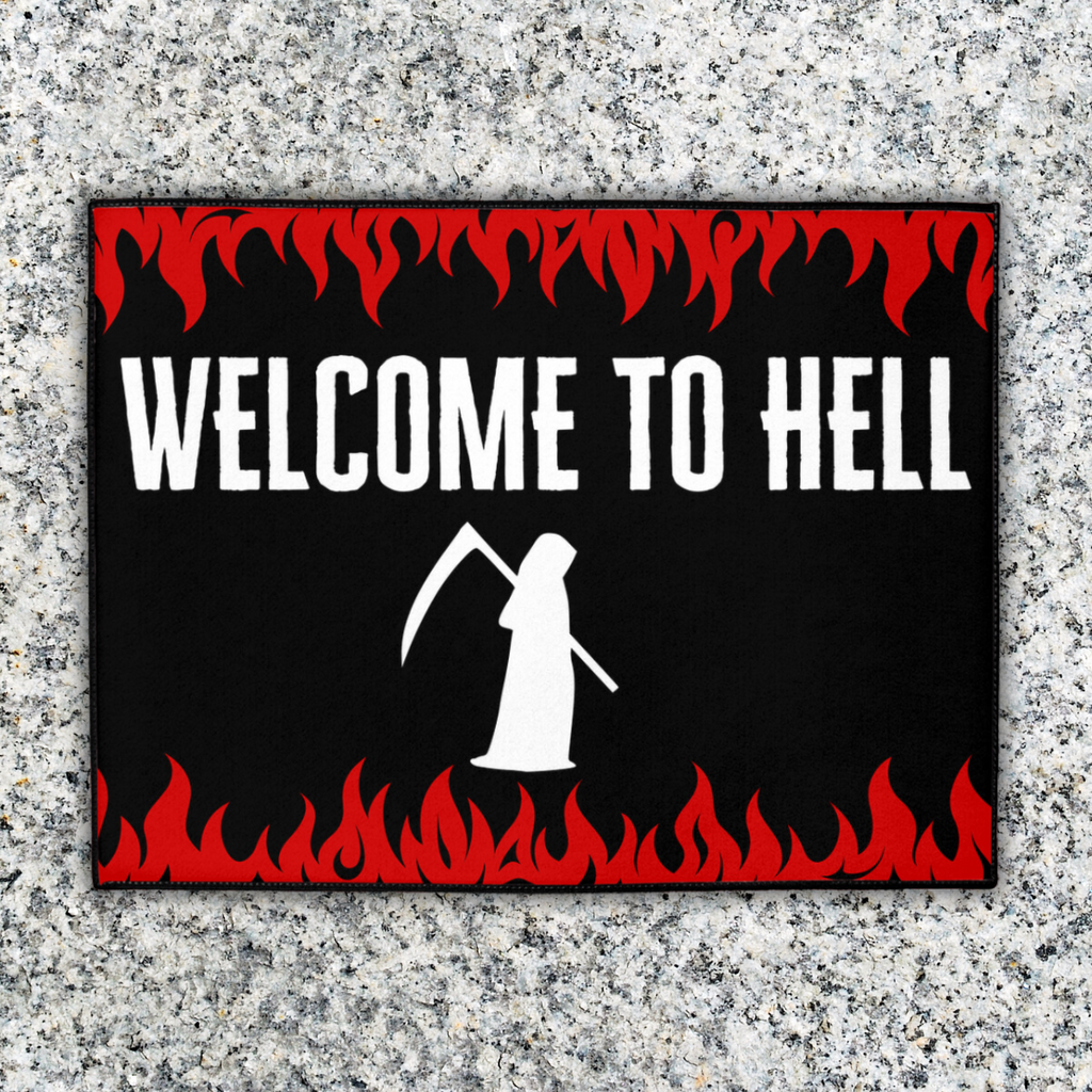 Doormats, Occult, gothic home decor, gothic decor, goth decor, Welcome To Hell Doormat, darkothica