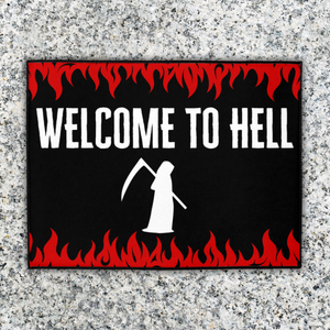 gothic home decor - gothic decor -  PRE-ORDER - Welcome To Hell Doormat - High Quality Doormats from DARKOTHICA® Shop now at DARKOTHICA®Horror, Zombies