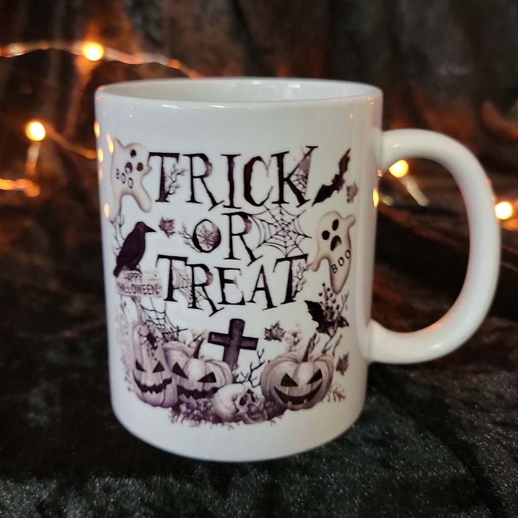Mugs, bat, Bats, Halloween, RETAILONLY, gothic home decor, gothic decor, goth decor, Trick or Treat Mug, darkothica