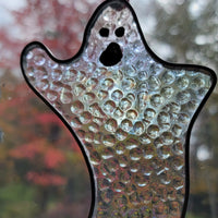 Ornament, ghost, Halloween, RETAILONLY, stained glass, gothic home decor, gothic decor, goth decor, Glass Ghost Ornament, darkothica