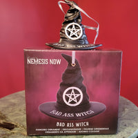 Ornament, CHRISTMAS, Occult, gothic home decor, gothic decor, goth decor, Bad Ass Witch Hat Ornament, darkothica