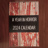 Calendar, Horror, RETAILONLY, gothic home decor, gothic decor, goth decor, 2024 CALENDAR - A YEAR IN HORROR, darkothica