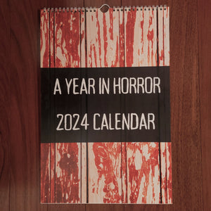 Calendar, Horror, RETAILONLY, gothic home decor, gothic decor, goth decor, 2024 CALENDAR - A YEAR IN HORROR, darkothica