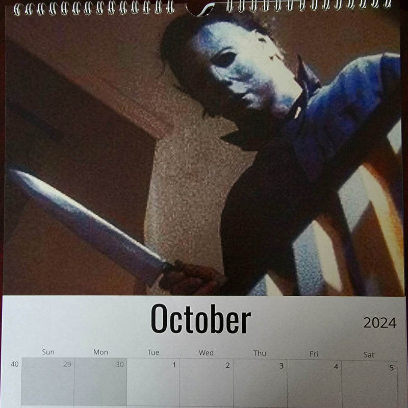 Calendar, Horror, RETAILONLY, gothic home decor, gothic decor, goth decor, 2024 CALENDAR - A YEAR IN HORROR, darkothica