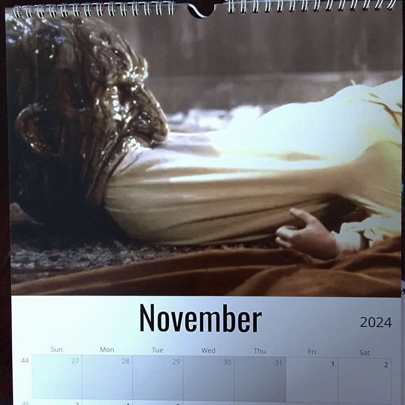 Calendar, Horror, RETAILONLY, gothic home decor, gothic decor, goth decor, 2024 CALENDAR - A YEAR IN HORROR, darkothica