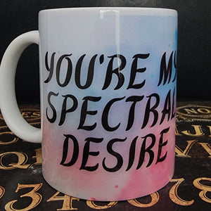 Mugs, ghost, RETAILONLY, gothic home decor, gothic decor, goth decor, You're My Spectral Desire Ghost Mug, darkothica