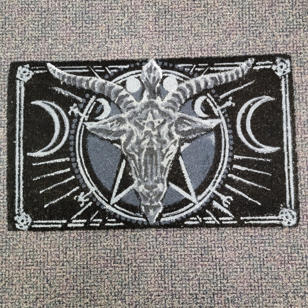 Doormats, Occult, RETAILONLY, gothic home decor, gothic decor, goth decor, PRE-ORDER - Baphomet Doormat, darkothica