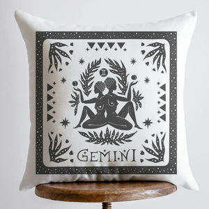 Pillow, bedding, Carro Brands Product, RETAILONLY, gothic home decor, gothic decor, goth decor, Gemini | Zodiac Throw Pillow, darkothica