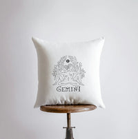 Pillow, bedding, Carro Brands Product, RETAILONLY, gothic home decor, gothic decor, goth decor, Gemini | Zodiac Throw Pillow, darkothica