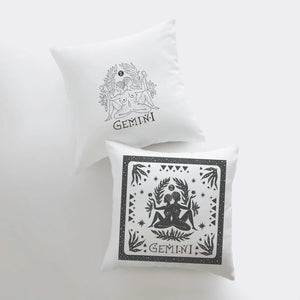 Pillow, bedding, Carro Brands Product, RETAILONLY, gothic home decor, gothic decor, goth decor, Gemini | Zodiac Throw Pillow, darkothica