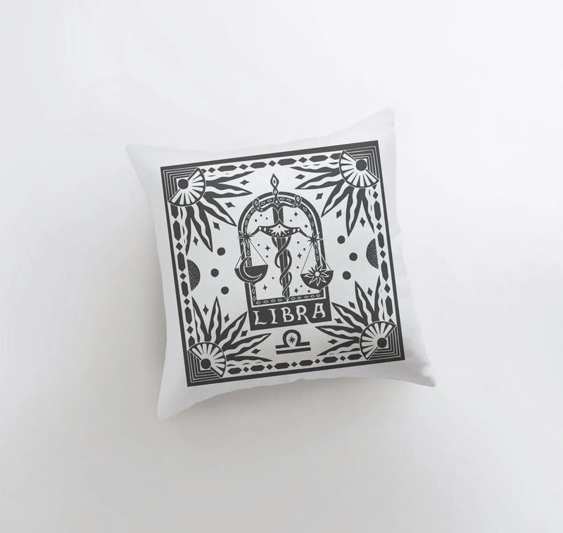 Pillow, bedding, Carro Brands Product, RETAILONLY, gothic home decor, gothic decor, goth decor, Libra | Zodiac Throw Pillow, darkothica