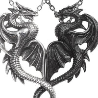 gothic home decor - gothic decor -  Dragon Tryst Pair of Necklaces - High Quality  from DARKOTHICA® Shop now at DARKOTHICA®
