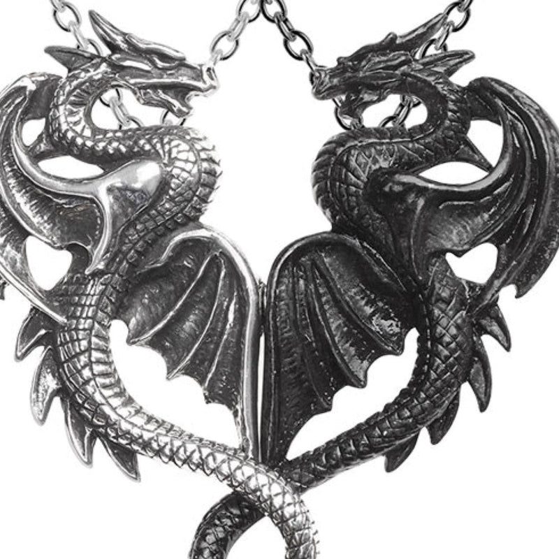 Jewelry, Dragons, RETAILONLY, gothic home decor, gothic decor, goth decor, Dragon Tryst Pair of Necklaces, darkothica