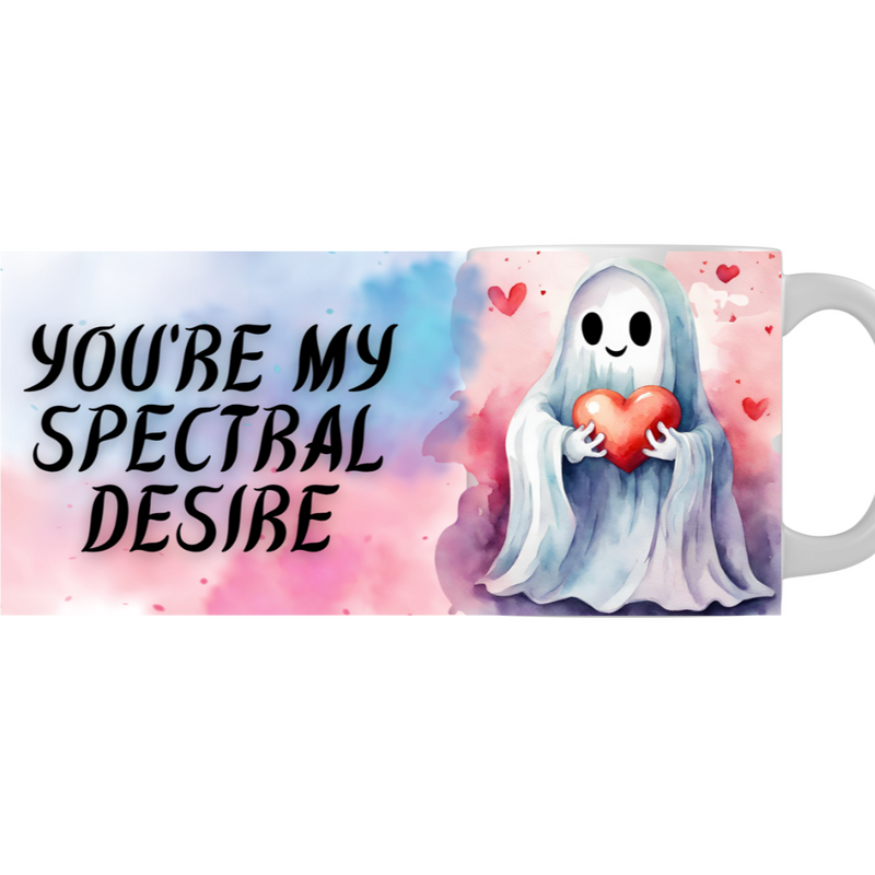 Mugs, ghost, RETAILONLY, gothic home decor, gothic decor, goth decor, You're My Spectral Desire Ghost Mug, darkothica