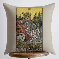 Pillow, bedding, Carro Brands Product, RETAILONLY, gothic home decor, gothic decor, goth decor, Tarot Card | The Empress Throw Pillow, darkothica