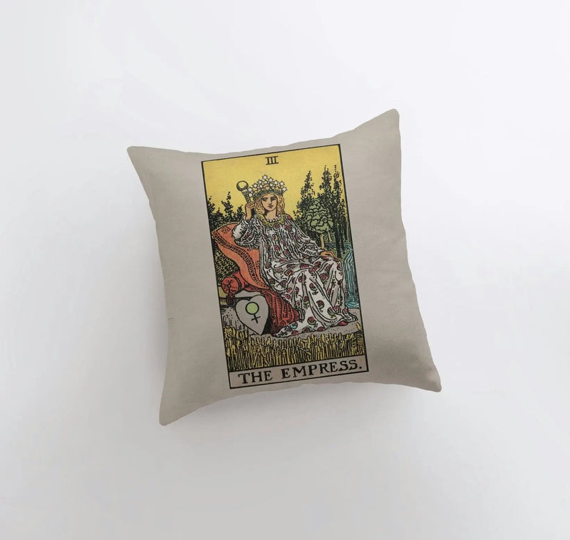 Pillow, bedding, Carro Brands Product, RETAILONLY, gothic home decor, gothic decor, goth decor, Tarot Card | The Empress Throw Pillow, darkothica