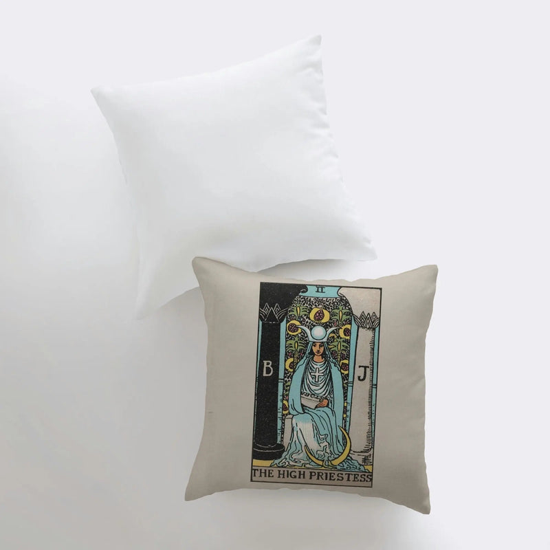 Pillow, bedding, Carro Brands Product, RETAILONLY, gothic home decor, gothic decor, goth decor, Tarot Card | The High Priestess Throw Pillow, darkothica