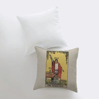 Pillow, bedding, Carro Brands Product, RETAILONLY, gothic home decor, gothic decor, goth decor, Tarot Card | The Magician Throw Pillow, darkothica