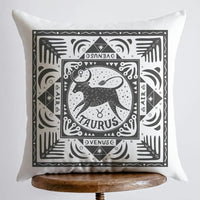 Pillow, bedding, Carro Brands Product, RETAILONLY, gothic home decor, gothic decor, goth decor, Taurus | Zodiac Throw Pillow, darkothica