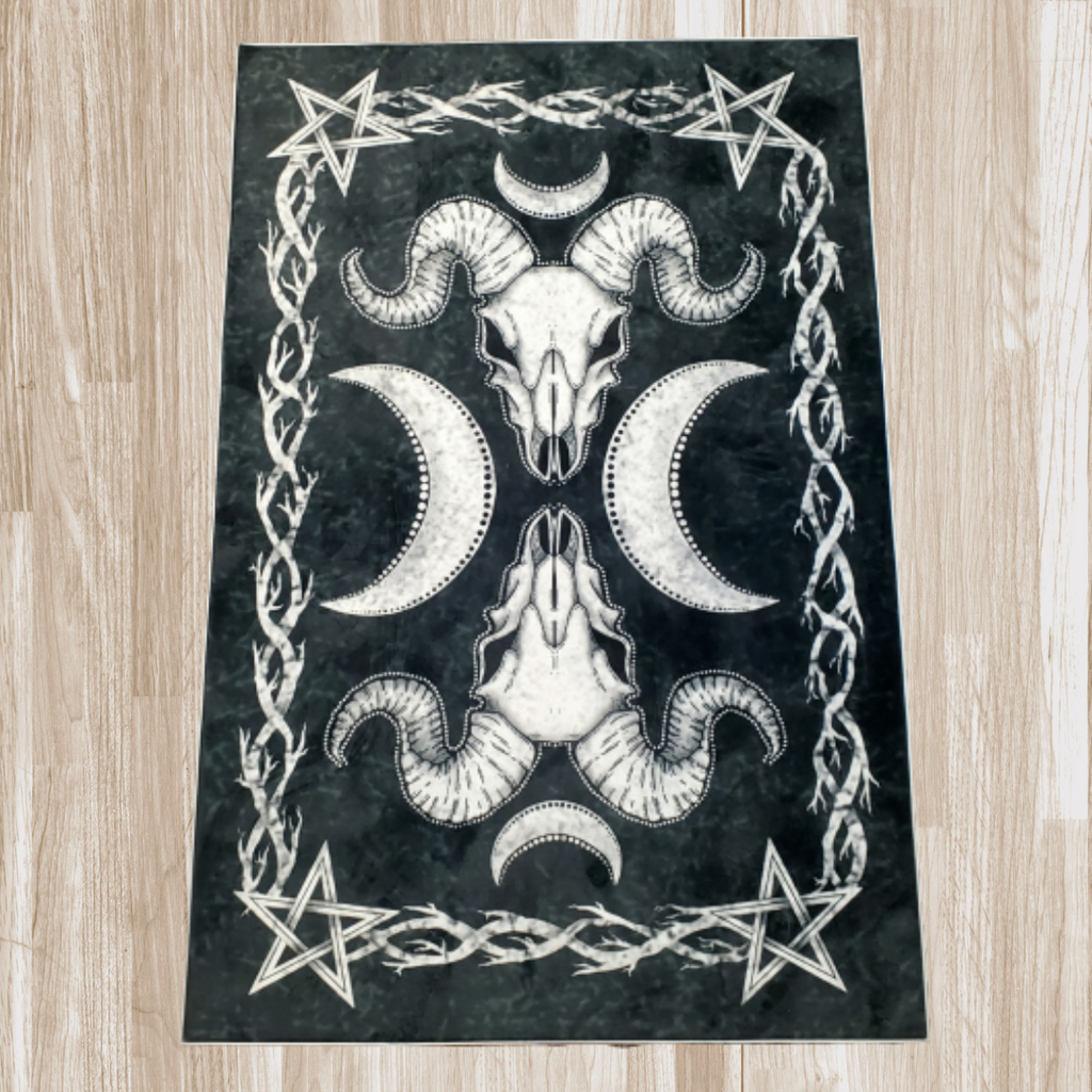 gothic home decor - gothic decor -  Goat Skull Area Rug - High Quality Rug from DARKOTHICA® Shop now at DARKOTHICA®Occult, Skulls/Skeletons