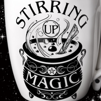 gothic home decor - gothic decor -  Stirring Up Magic Mug & Spoon Set - High Quality Mugs from DARKOTHICA® Shop now at DARKOTHICA®Occult, RETAILONLY