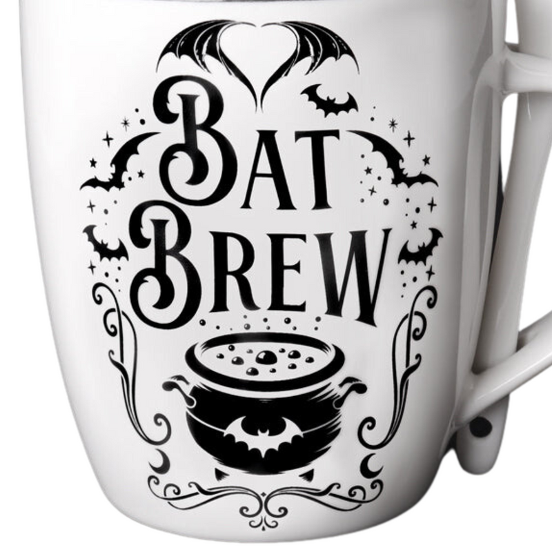 gothic home decor - gothic decor -  Bat Brew Mug & Spoon - High Quality Mugs from DARKOTHICA® Shop now at DARKOTHICA®Bats, RETAILONLY