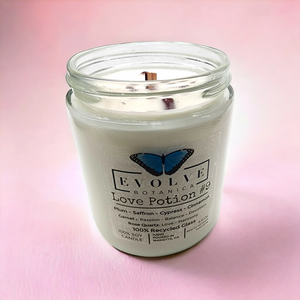 CANDLES, Candle, Carro Brands Product, RETAILONLY, gothic home decor, gothic decor, goth decor, Wood Wick Crystal Soy Candle - Love Potion #9 (Rose Quartz & Garnet), darkothica