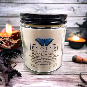 CANDLES, Candle, Carro Brands Product, RETAILONLY, gothic home decor, gothic decor, goth decor, Wood Wick Crystal Soy Candle - Witch Woods, darkothica