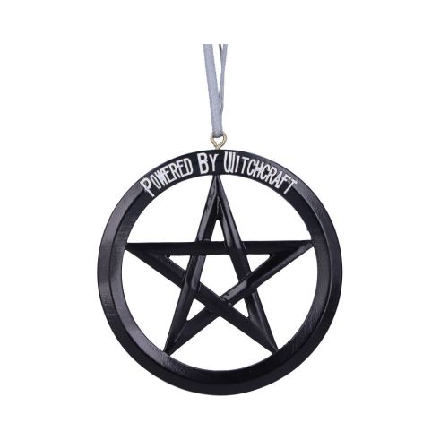 gothic home decor, gothic decor, goth decor, Powered By Witchcraft Pentacle Ornament, darkothica