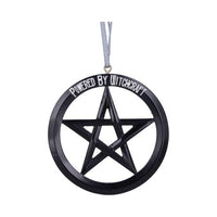 Ornament, CHRISTMAS, Occult, witch, gothic home decor, gothic decor, goth decor, Powered By Witchcraft Pentacle Ornament, darkothica