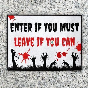 gothic home decor - gothic decor -  PRE-ORDER - Enter If You Must Doormat - High Quality Doormats from DARKOTHICA® Shop now at DARKOTHICA®Horror, Zombies