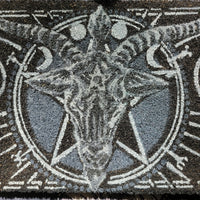 Doormats, Occult, RETAILONLY, gothic home decor, gothic decor, goth decor, Baphomet Doormat, darkothica