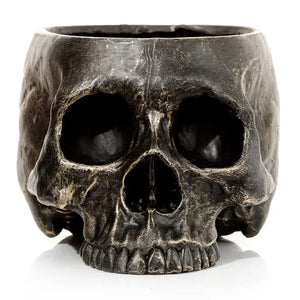 Tabletop & Statuary, RETAILONLY, Skulls/Skeletons, gothic home decor, gothic decor, goth decor, Skull Planter, darkothica