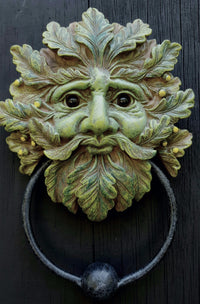 Door Knockers, RETAILONLY, gothic home decor, gothic decor, goth decor, Green Man Door Knocker, darkothica