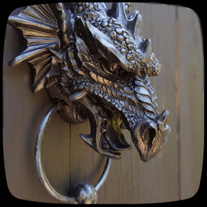 Door Knockers, Dragons, RETAILONLY, gothic home decor, gothic decor, goth decor, Dragon Door Knocker, darkothica