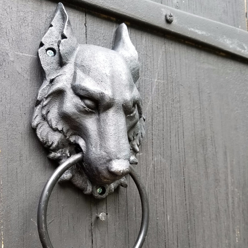 Door Knockers, RETAILONLY, gothic home decor, gothic decor, goth decor, Wolf Door Knocker, darkothica