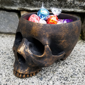 gothic home decor - gothic decor -  Half Skull Bowl - High Quality Tabletop & Statuary from DARKOTHICA® Shop now at DARKOTHICA®Halloween, RETAILONLY, Skulls/Skeletons