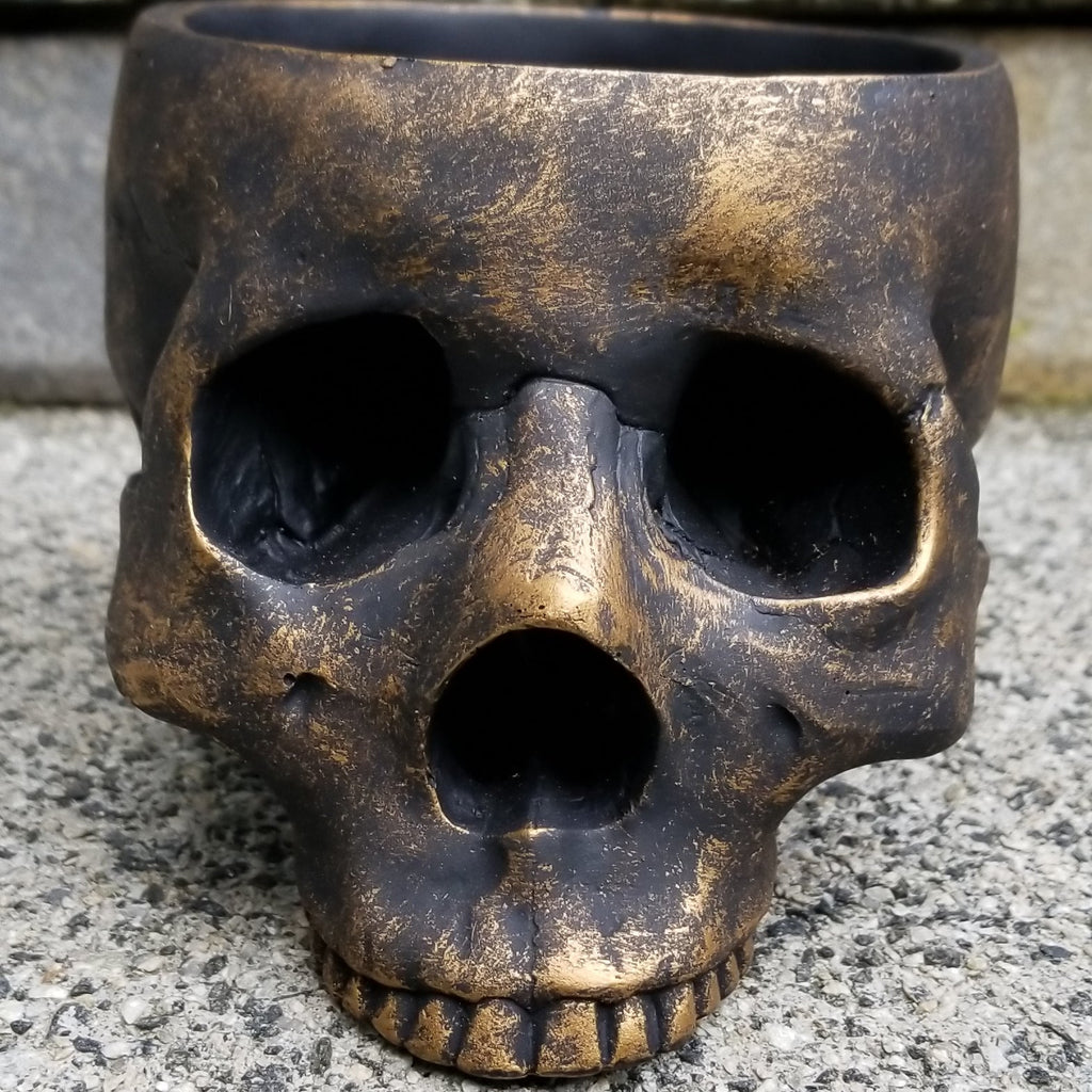 Tabletop & Statuary, Halloween, RETAILONLY, Skulls/Skeletons, gothic home decor, gothic decor, goth decor, Half Skull Bowl, darkothica
