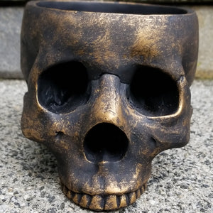 Tabletop & Statuary, Halloween, RETAILONLY, Skulls/Skeletons, gothic home decor, gothic decor, goth decor, Half Skull Bowl, darkothica