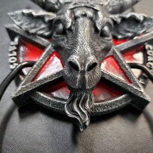 gothic home decor - gothic decor -  Baphomet Door Knocker - Red - High Quality Door Knockers from DARKOTHICA® Shop now at DARKOTHICA®Occult, RETAILONLY