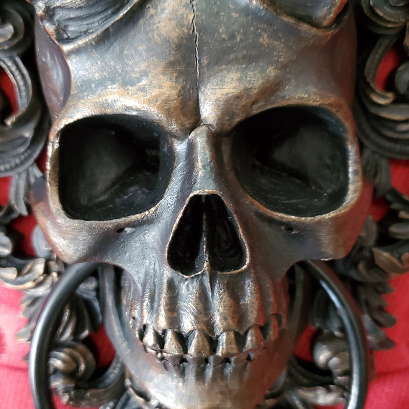 gothic home decor - gothic decor -  Horned Skull Door Knocker - High Quality Door Knockers from DARKOTHICA® Shop now at DARKOTHICA®RETAILONLY, Skulls/Skeletons