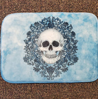 bathroom decor, Skulls/Skeletons, gothic home decor, gothic decor, goth decor, Skull Bath Mat, darkothica